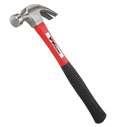 YIYITOOLS 16-oz Claw Hammer with Fiberglass Handle
