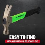 CRAFTSMAN High-Visibility General Purpose Hammer with Fiberglass Grip 16 OZ (CMHT51400)