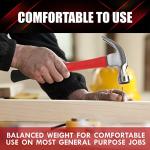 YIYITOOLS Claw Hammer With fiberglass Handle – 16-oz, Red and Black (YY-1-003)