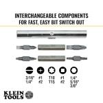 Klein Tools 32500 11-in-1 Screwdriver/Nut Driver Set, 8 Bits (Phillips, Slotted, Torx, Square), 3 Nut Driver Sizes, Cushion Grip Handle