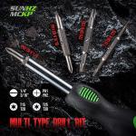 SUNHZMCKP 8 in 1 Screwdriver, Portable multi-purpose screwdriver set，High-Strength Bits, Phillips, Slotted, Torx，Suitable for outdoor and daily repair tools,Practical hand tools