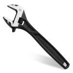 WORKPRO 8" Adjustable Wrench, Black Oxide Wrench 8 Inch with Inch/Metric Scale, Premium Cr-V Steel