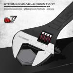 Adjustable Wrench Set Wrenches Sets: 4-Piece 6, 8, 10, 12 Inch Chrome Vanadium Steel Corrosion-Resistant Black Oxide Finish for Automotive Plumbing and Household Repairs