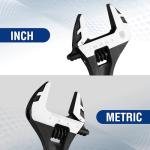 WORKPRO 8" Adjustable Wrench, Black Oxide Wrench 8 Inch with Inch/Metric Scale, Premium Cr-V Steel