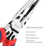 WORKPRO Pliers Set, Premium Cr-V Construction, Includes 6 Inch Slip Joint, Long Nose, Diagonal Cutting, 8 Inch Groove Joint, 7 Inch Linesman and Storage Pouch, for Basic Repair