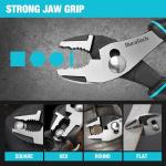 DURATECH 6 Inch Slip Joint Pliers, Small Pliers with Comfortable TPR Handle, High Carbon Steel, Swivel Rivet, Strong Sharp Teeth, Pliers for Tightening, Loosening and Gripping Nuts and Bolts