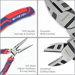 WORKPRO Pliers Set, Premium Cr-V Construction, Includes 6 Inch Slip Joint, Long Nose, Diagonal Cutting, 8 Inch Groove Joint, 7 Inch Linesman and Storage Pouch, for Basic Repair