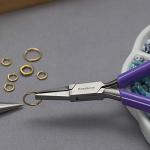 The Beadsmith Flat Nose Pliers – 4.5 inches (114mm) – Purple Vinyl Grip Handle with Double Leaf Springs – Jewelry Making Tool for Creating Bracelets, Earrings and Necklaces