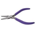 The Beadsmith Flat Nose Pliers – 4.5 inches (114mm) – Purple Vinyl Grip Handle with Double Leaf Springs – Jewelry Making Tool for Creating Bracelets, Earrings and Necklaces