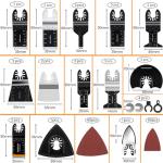 CONNOO 158 Pack Oscillating Saw Blades, Oscillating Tool Blades with Sandpaper, Multitool Bi-Metal Blades Kits for Wood Metal Plastics Quick Release Fit Dewalt Ryobi Rockwell Makita