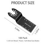 TrivdPro 100Pcs Oscillating Tool Blades Professional Universal Oscillating Saw Blades Wood Multitool Blades Compatible with Dewalt, Milwaukee, Ryobi, Rockwell, Bosch