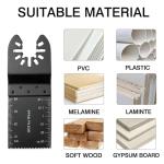 TrivdPro 100Pcs Oscillating Tool Blades Professional Universal Oscillating Saw Blades Wood Multitool Blades Compatible with Dewalt, Milwaukee, Ryobi, Rockwell, Bosch