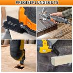 AMZWEI 50PCS Titanium Oscillating Tool Blades, Curved Edge Oscillating Saw Blades for Metal, Wood, Plastic, Quick Release Multi Tool Blades Compatible with Dewalt Milwaukee Ryobi Rockwell Fein