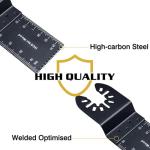 TrivdPro 100Pcs Oscillating Tool Blades Professional Universal Oscillating Saw Blades Wood Multitool Blades Compatible with Dewalt, Milwaukee, Ryobi, Rockwell, Bosch