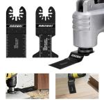 AMZWEI 28PCS Oscillating Saw Blades, Professional Universal Titanium Multitool Blades for Wood Metal, Quick Release Multi Tool Blades Kits Compatible with Dewalt Ryobi Milwaukee Rockwell Fein