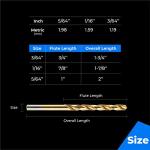 amoolo Titanium Drill Bit Set (60 pcs), Premium 4341 HSS Micro Drill Bits for Wood, Metal, Steel, Plastic, Aluminum Alloy, 3/64"-1/8"