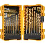 DEWALT Titanium Nitride Coated Drill Bit Set, Pilot Point, 21-Piece (DW1361)