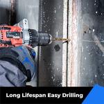 amoolo Titanium Drill Bit Set (60 pcs), Premium 4341 HSS Micro Drill Bits for Wood, Metal, Steel, Plastic, Aluminum Alloy, 3/64"-1/8"