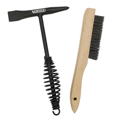 VASTOOLS 10.5" Welding Chipping Hammer with Brush