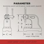 Bonvoisin 1 Ton Manual Arbor Press with 3 Drifts