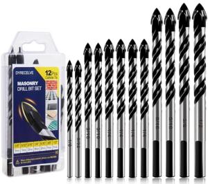 12-Piece Masonry and Concrete Drill Bit Set