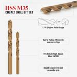 StratMet 13-Piece Cobalt Drill Bit Set