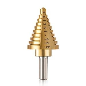 ZELCAN 10 Size Titanium Step Drill Bit Set