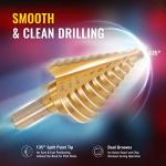 ZELCAN 10 Size Titanium Step Drill Bit Set