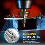 ZELCAN 10 Size Titanium Step Drill Bit Set