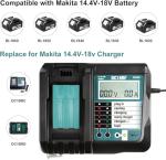 DC18RF Charger for Makita 14.4V/18V Batteries