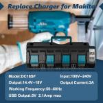 Makita 4-Port Rapid Charger with USB Ports