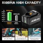 Maxofpowr 2 Pack 8.0Ah Makita Battery & Charger