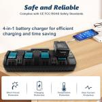 Makita 4-Port Rapid Charger with USB Ports