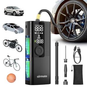Airmoto Portable Tire Inflator with Digital Gauge