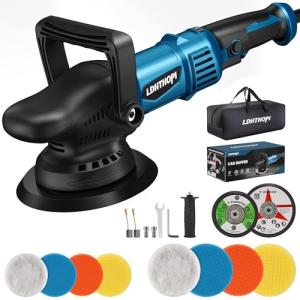 980W Dual Action Polisher with 8 Pads