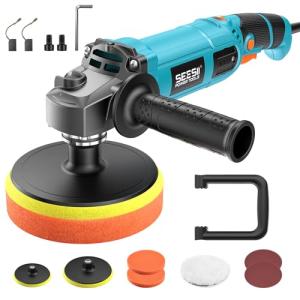 Seesii 1600W Car Buffer Polisher with Variable Speed