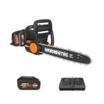 Worx Nitro 40V 16" Cordless Brushless Chainsaw 4.0 Ah Battery and Charger Included WG385