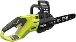 RYOBI RY40550 16 in. 40-Volt Brushless Lithium-Ion Cordless Chainsaw, 4 Ah Battery and Charger Included