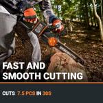 Worx Nitro 20V 12" Cordless Brushless Chainsaw 4.0 Ah Battery and Charger Included WG350
