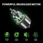 WORKIT 16 Inch Electric Chainsaw, 40V Brushless Chain Saw Cordless with 2×4.0Ah Batteries, Tool-Free Chain Tension, Auto Oiling, Battery Chainsaw for Tree Trimming, Wood Cutting, Yard Work