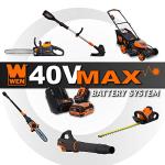 WEN Cordless Electric Chainsaw, 16-Inch Brushless with 40V Max 4Ah Battery and Charger (40417)