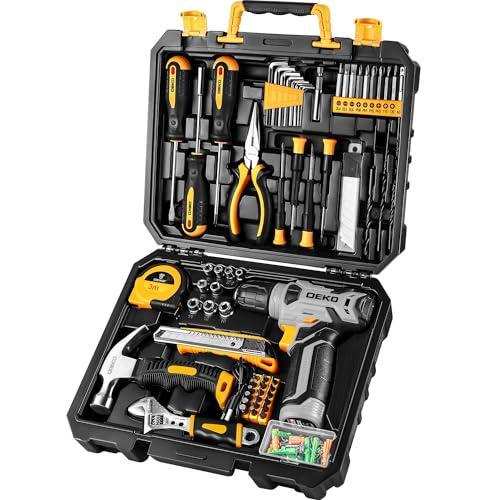 DEKOPRO 126-Piece Tool Set with Cordless Drill