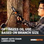 Worx Nitro 20V 5" Cordless Brushless Chainsaw 2.0 Ah Battery and Charger Included WG325