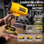 Electric Cordless Leaf Blower for Dewalt 20V Battery,125MPH&500G Handheld Leaf Blowers Battery Powered,Turbo Jet Dust Air Blower for Patio Cleaning,Lawn Care(No Battery)