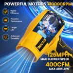 Electric Cordless Leaf Blower for Dewalt 20V Battery,125MPH&500G Handheld Leaf Blowers Battery Powered,Turbo Jet Dust Air Blower for Patio Cleaning,Lawn Care(No Battery)