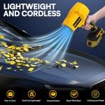 Electric Cordless Leaf Blower for Dewalt 20V Battery,125MPH&500G Handheld Leaf Blowers Battery Powered,Turbo Jet Dust Air Blower for Patio Cleaning,Lawn Care(No Battery)