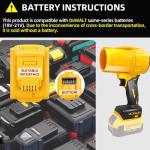 Brushless Leaf Blower for DEWALT 20V Battery, Cordless High-Speed Handheld Air Blower, Jet Fan Design for Patio Cleaning, Lawn Care, Blowing Leaves/Dust (No Battery & Charger Included)