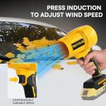 Electric Cordless Leaf Blower for Dewalt 20V Battery,125MPH&500G Handheld Leaf Blowers Battery Powered,Turbo Jet Dust Air Blower for Patio Cleaning,Lawn Care(No Battery)