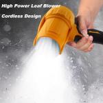 Electric Cordless Leaf Blower for Dewalt 20V Battery, 135MPH Dust Blower, High-Speed Brushless Motor Handheld Jet Fan Air Blower for Patio Cleaning Lawn Care Blowing Leaves and Dust (No Battery)