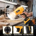 AUTOJARE Cordless Leaf Blower Compatible with Dewalt 20V Battery Variable Speed Brushless Handheld Jet Fan for Home Cleaning, Car, Outdoor, Lawn Care (NO Battery)